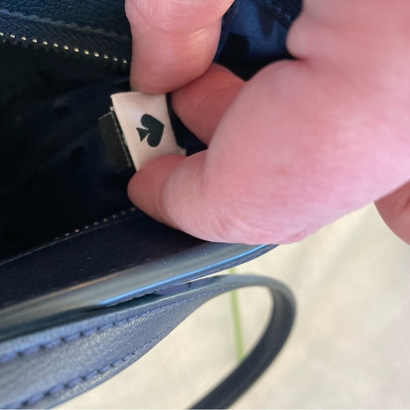 Kate Spade Tote Lilac Navy Blue and Matching Wallet - Picture 8 of 16